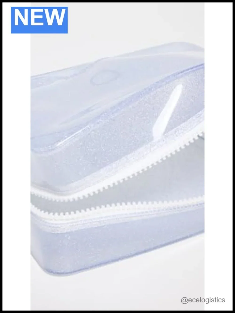 Clear Acrylic Pouch Handbag - Large Travel Cosmetic Organizer